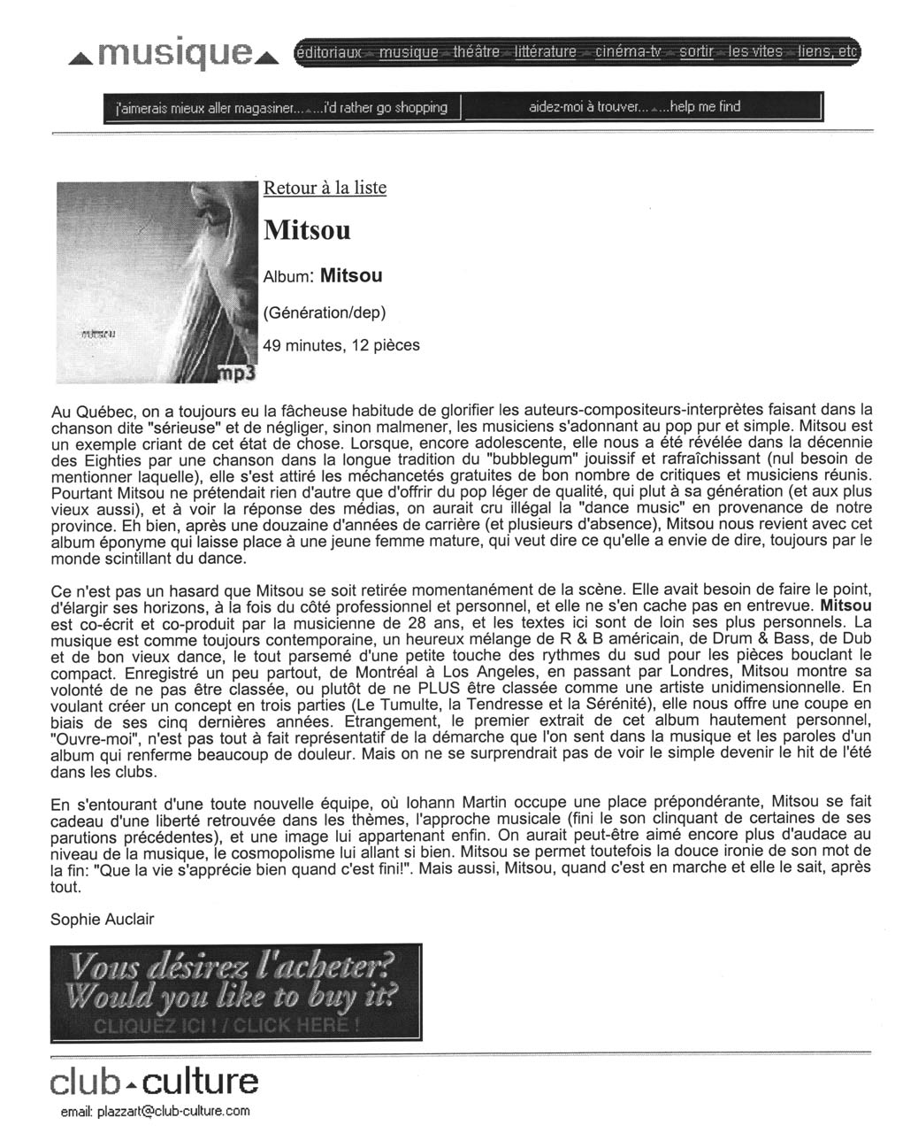 Album Review: Mitsou
